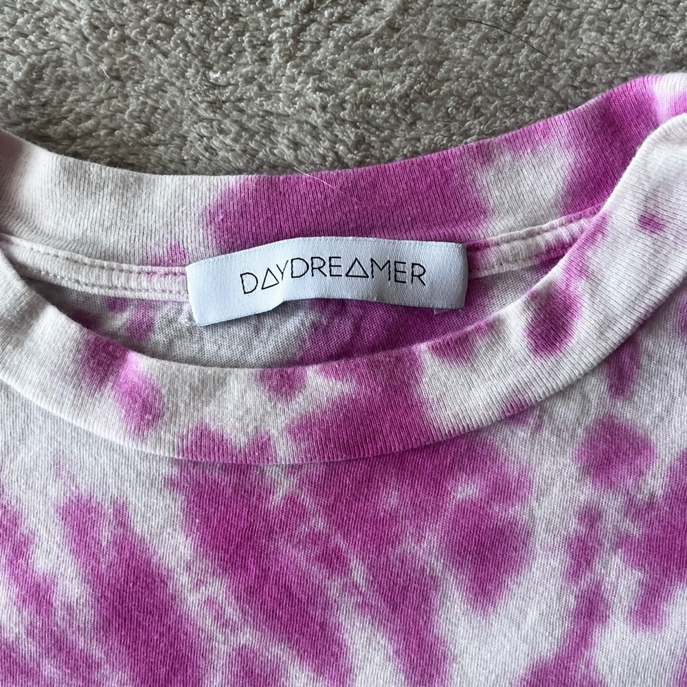 Daydreamer: rolling stones voodoo lounge weekend tee - pink tie dye - Picture 4 of 5